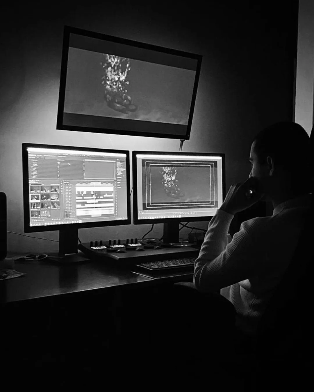 Mario Shehata at the edit suite